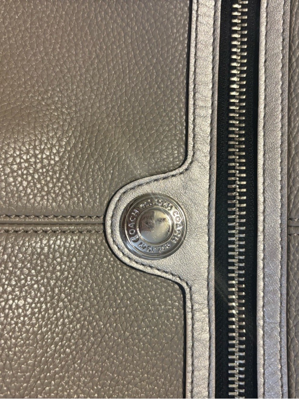 Coach Laura Y2K Gray, White & Silver Hobo Bag - Picture 6 of 10